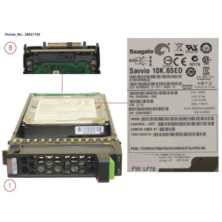 38037755 - DX S3 SED DRIVE 2.5   900GB 10K