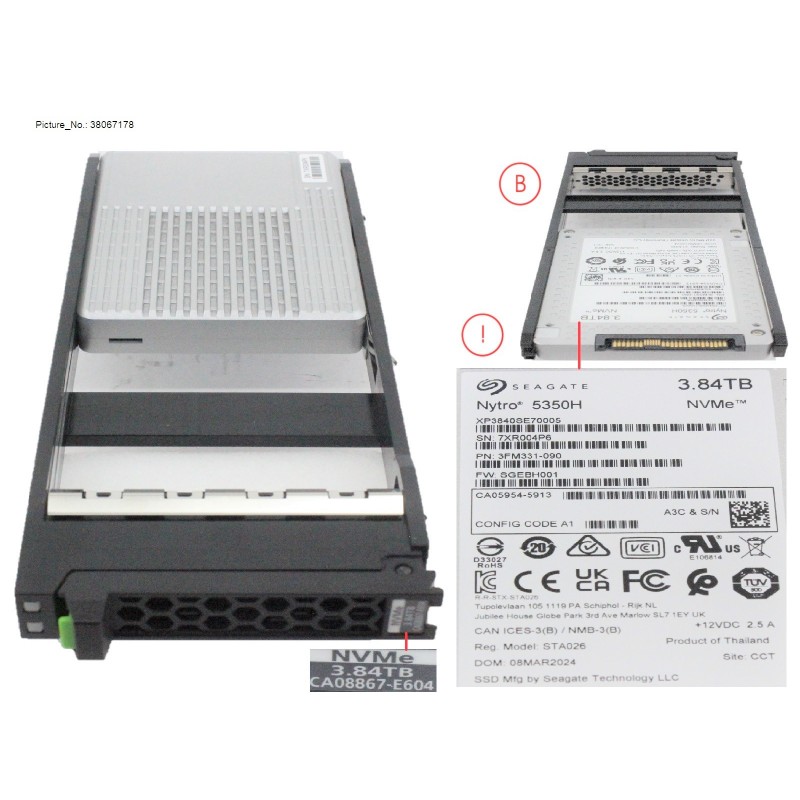 38067178 - DXS6 SSD NVME 2.5  3.84TB