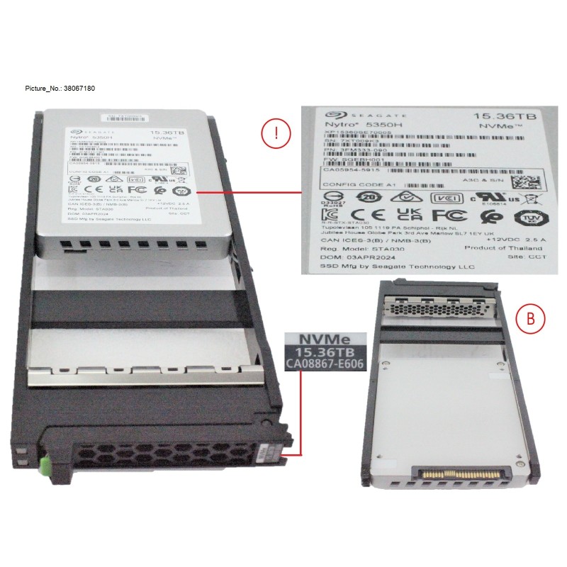 38067180 - DXS6 SSD NVME 2.5  15.36TB