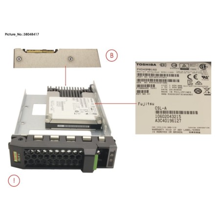 38048417 - SSD SAS 12G 1.6TB WRITE-INT. 3.5  H-P EP