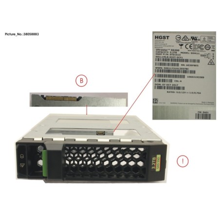 38058883 - SSD SAS 12G 3.2TB MIXED-USE 3.5  H-P EP