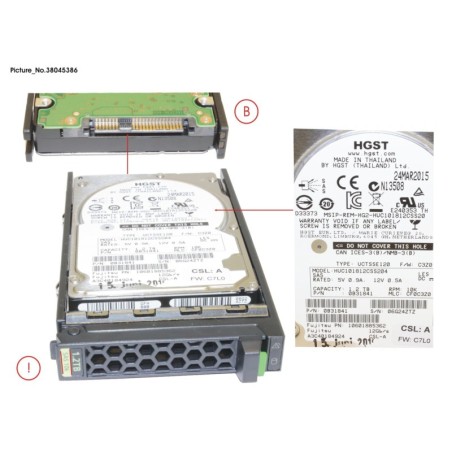 38045386 - HD SAS 12G 1.2TB 10K 512N HOT PL 2.5  EP