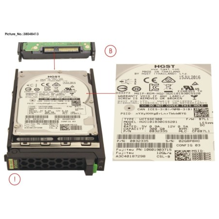 38048413 - HD SAS 12G 300GB 10K 512N SED H-PL 2.5