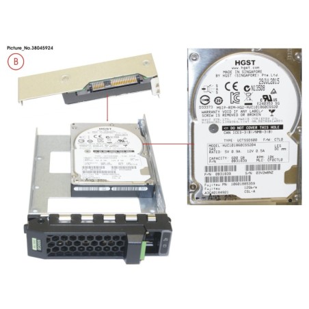 38045924 - HD SAS 12G 600GB 10K 512N HOT PL 3.5  EP
