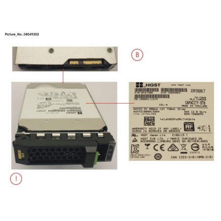 38049202 - HD SAS 12G 8TB 7.2K 512E HOT PL 3.5  BC