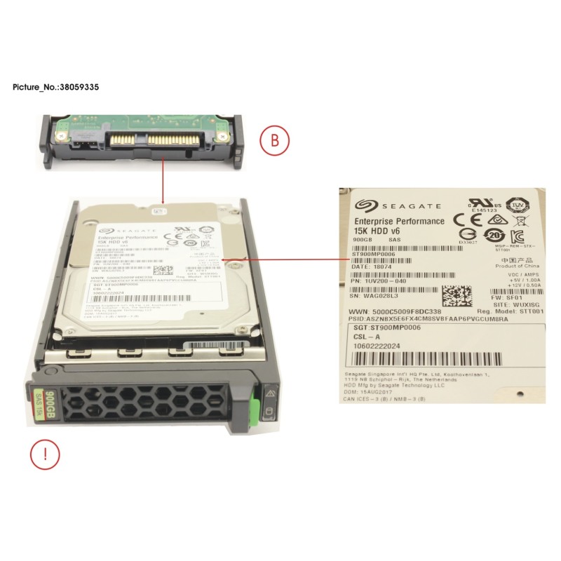 38059335 - HD SAS 12G 900GB 15K HOT PL 2.5  EP