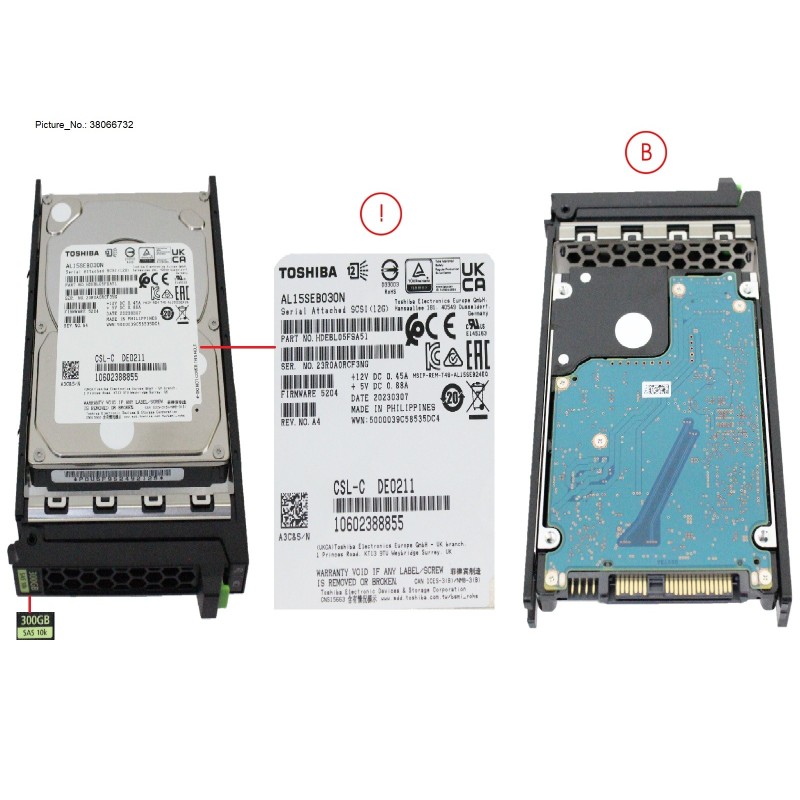38066732 - HD SAS 12G 300GB 10K SFF 512N HP EP