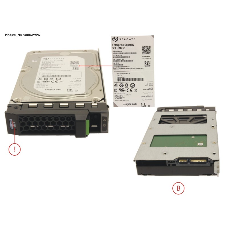 38062926 - HD SATA 6G 6TB 7.2K 512E HOT PL 3.5  BC
