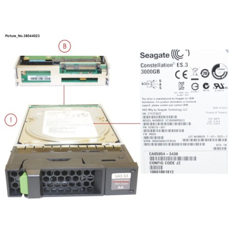 38044023 - DX S3 HD DRIVE 3.5   3TB 7.2KRPM X1
