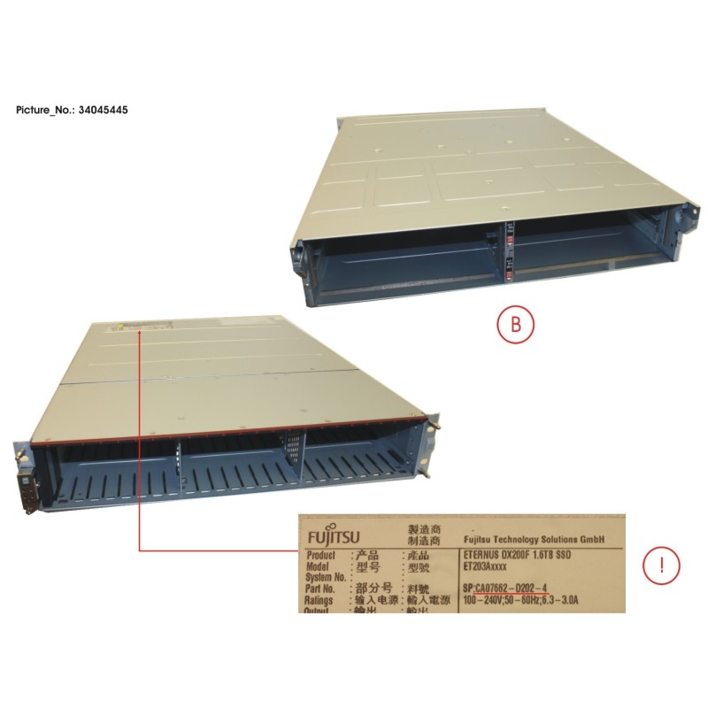 34045445 - DX200F 1.6TB AFA CE 2.5 WO PSU.CM (YM1S)