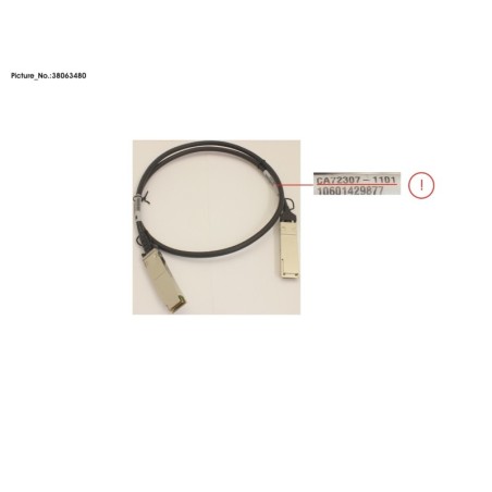 38063480 - DX HE SPARE QSFP+ CU CABLE 1.1M