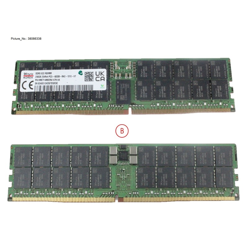 38066338 - 256GB (1X256GB) 8RX4 DDR5-4800 3DS ECC