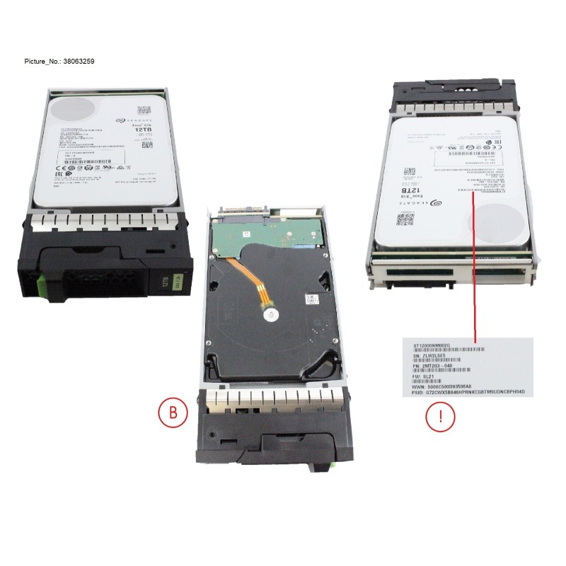 38063259 - JX40 S2 3.5OE 12TB 7K2 12G 512E
