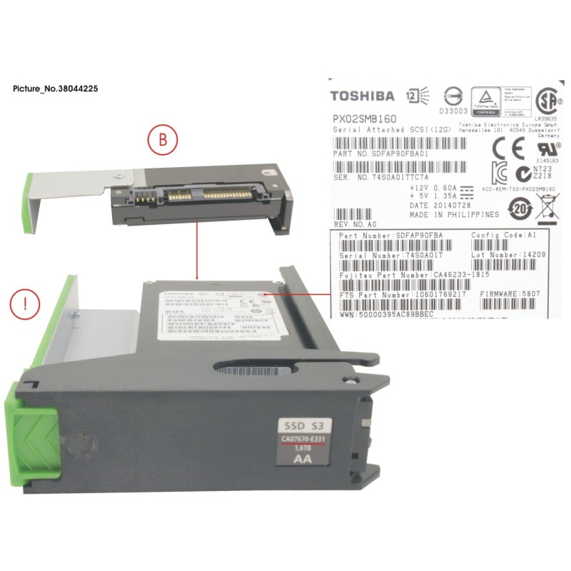38044225 - DX HD-DE SPARE SSD 1.6TB
