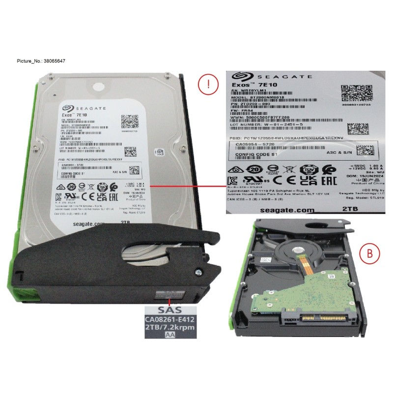 38065647 - DX S3.S4 HDDE HD DRIVE 2TB 7.2K