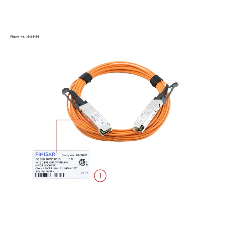 38063486 - DX S3 HE QSFP+ AOC CABLE 10M