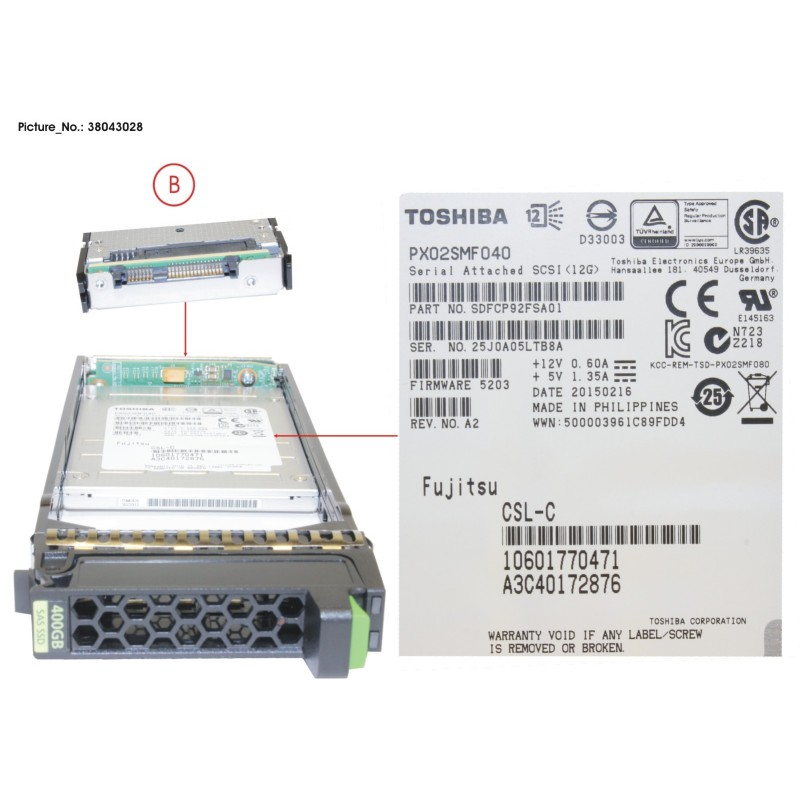38043028 - JX40 S2 2.5  MLC SSD 400GB