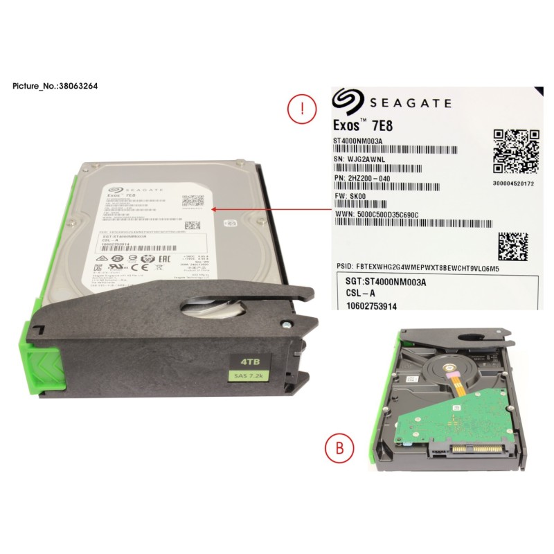 38063264 - JX60 S2 HD SAS 4TB 7K2 12G 512N