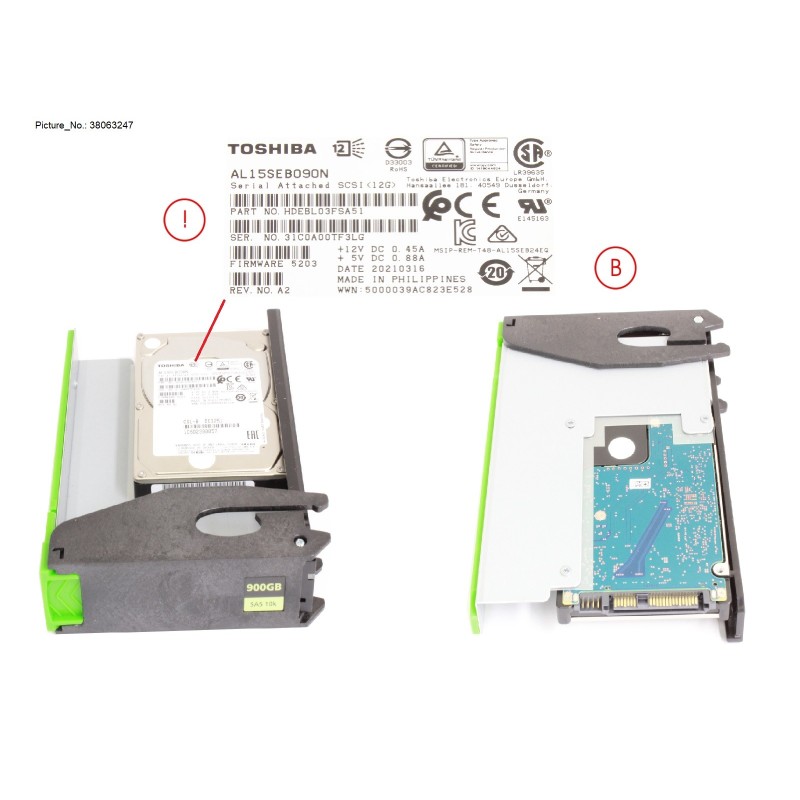 38063247 - JX60 S2 HD SAS 900GB 10K 12G 512N