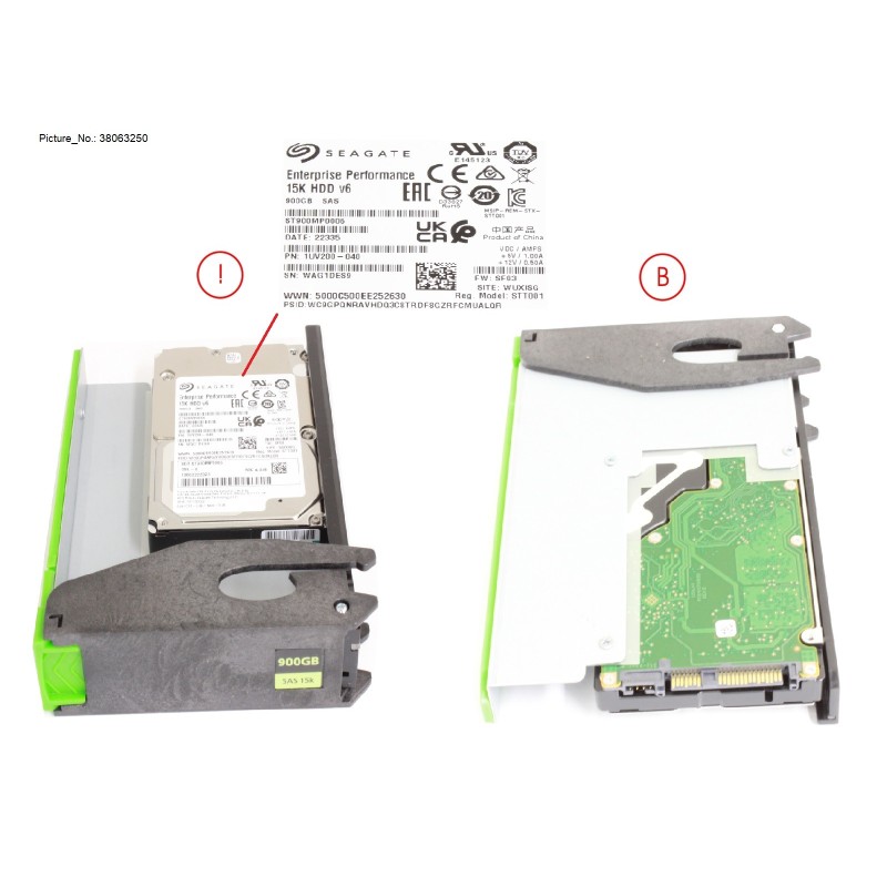 38063250 - JX60 S2 HD SAS 900GB 15K 12G 512N