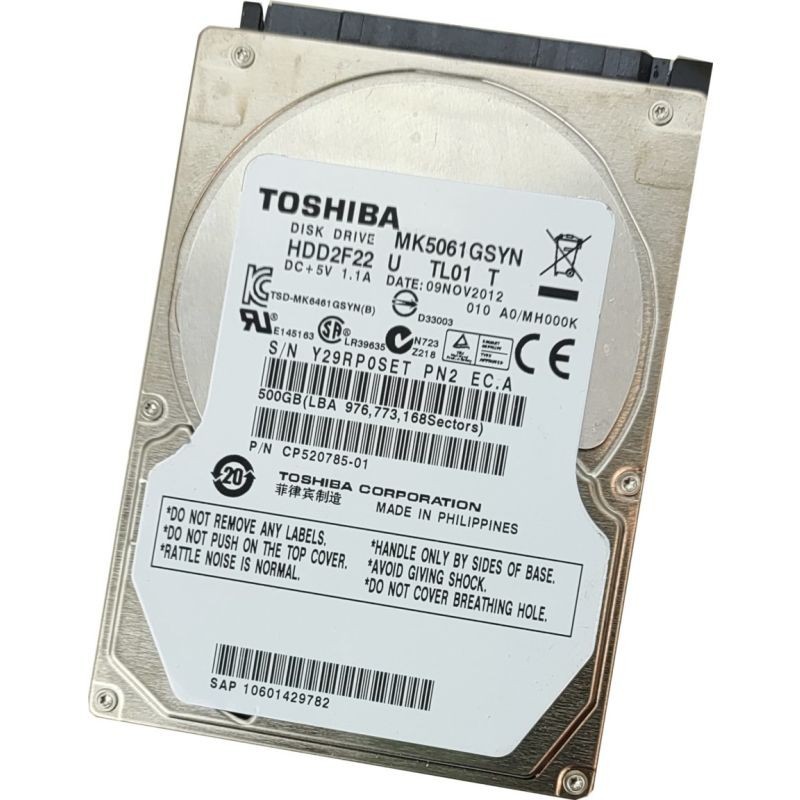 34035847 - HDD Toshiba MK5061GSYN HDD2F22 500GB