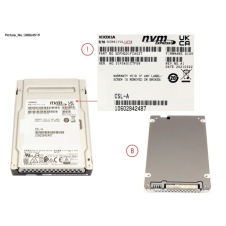 38064519 - SSD PCIE4 SFF MU 12.8TB