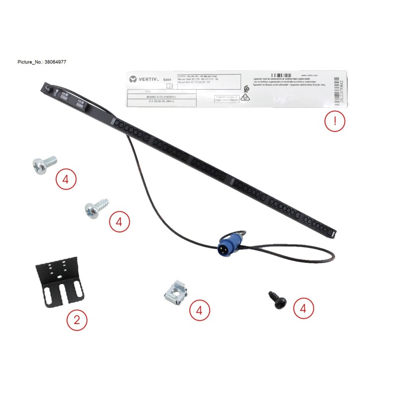 38064977 - BASIC PDU 32A IEC309 36XC13 6XC19