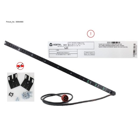 38064980 - BASIC PDU 3PH 32A IEC309 24XC13 12XC19