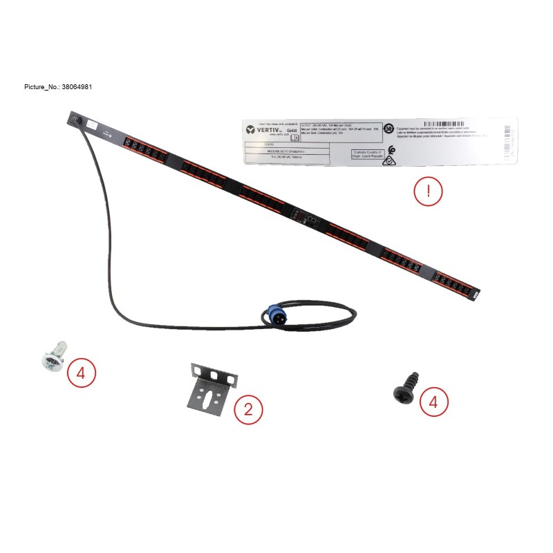 38064981 - METERED PDU 16A IEC309 36X COMBINATION C