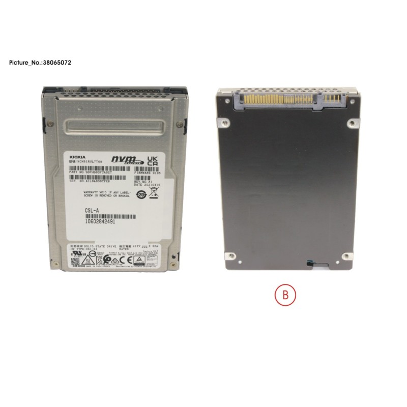 38065072 - SSD PCIE4 SFF RI 7.68TB
