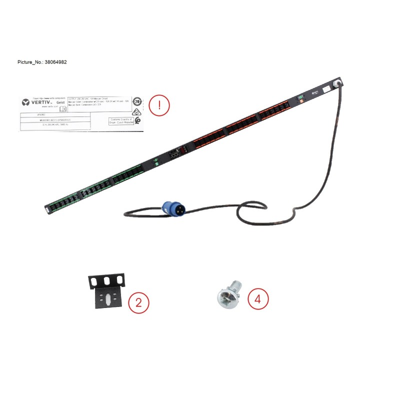 38064982 - METERED PDU 32A IEC309 36X COMBINATION C