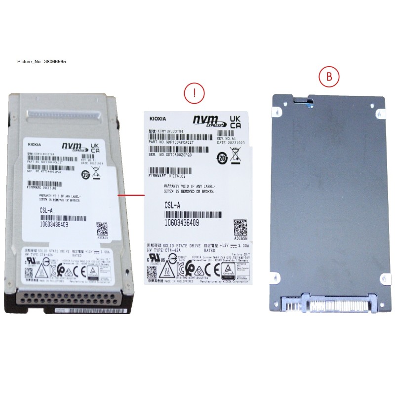 38066565 - SSD PCIE5 SFF RI 3.84TB