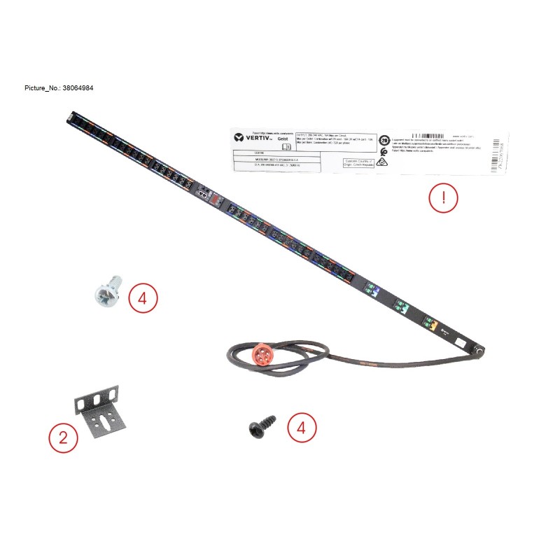 38064984 - METERED PDU 3PH 32A IEC309 36X COMBINATI