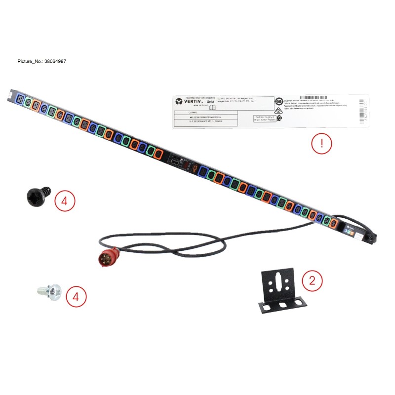 38064987 - SWITCHED PDU 3PH 16A IEC309 24XC13 12XC1