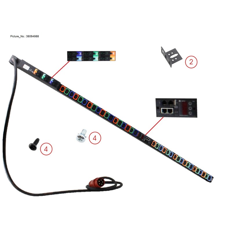 38064988 - SWITCHED PDU 3PH 32A IEC309 24XC13 12XC1