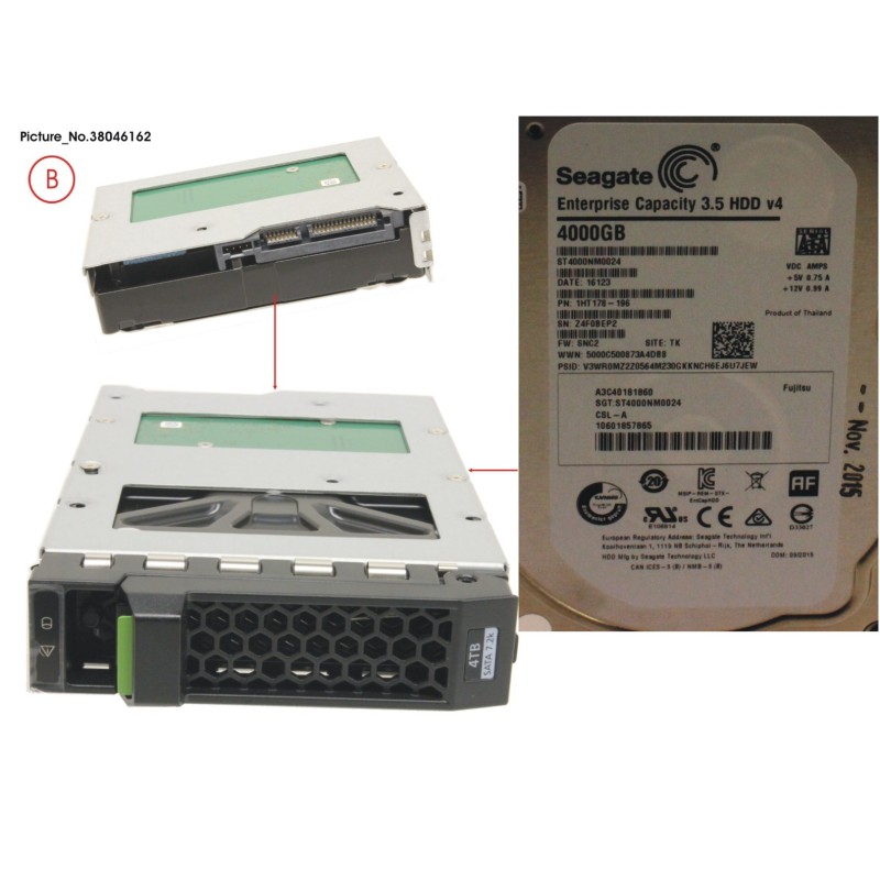 38046162 - HD SATA 6G 4TB 7.2K 512E HOT PL 3.5  BC
