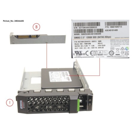 38046685 - SSD SATA 6G 120GB MIXED-USE 3.5  H-P EP