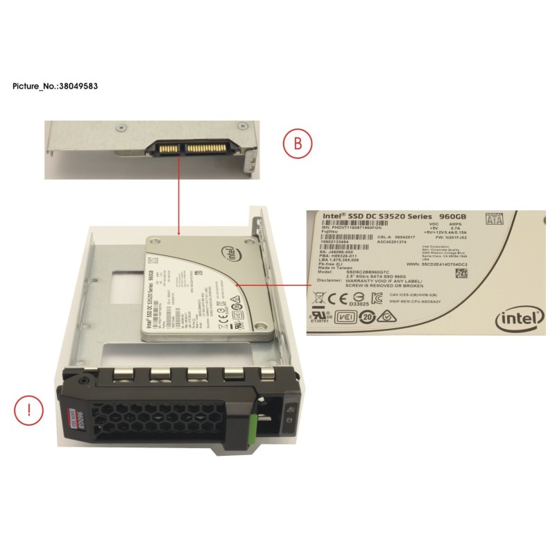 38049583 - SSD SATA 6G 960GB READ-INT. 3.5  H-P EP