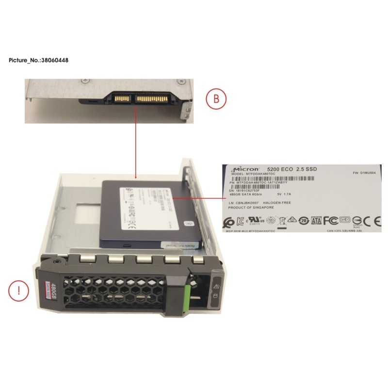 38060448 - SSD SATA 6G 480GB READ-INT. 3.5  H-P EP