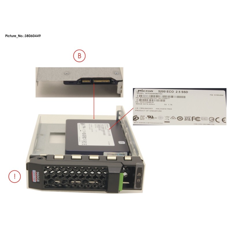 38060449 - SSD SATA 6G 960GB READ-INT. 3.5  H-P EP