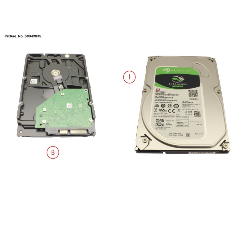 38049035 - HDD 1TB SATA S3 7.2K 3.5