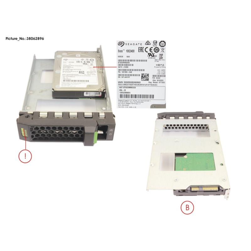 38062896 - HD SAS 12G 600GB 10K 512N HOT PL 3.5  EP