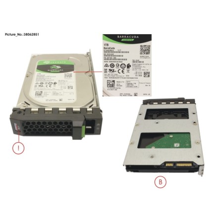 38062851 - HD SATA 6G 1TB 7.2K HOT PL 3.5   ECO