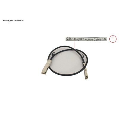 38062619 - DAC CABLE. QSFP+. COPPER. ACTIVE. 1M