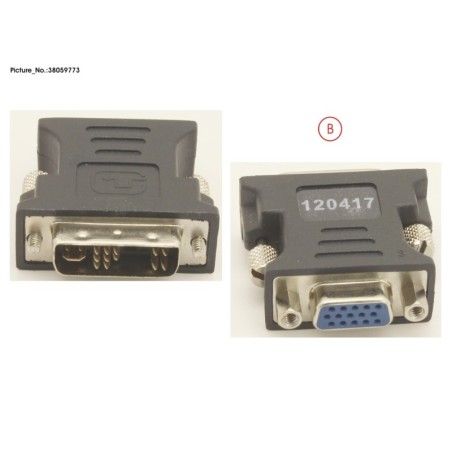 38059773 - DVI TO VGA ADAPTER 44 MM