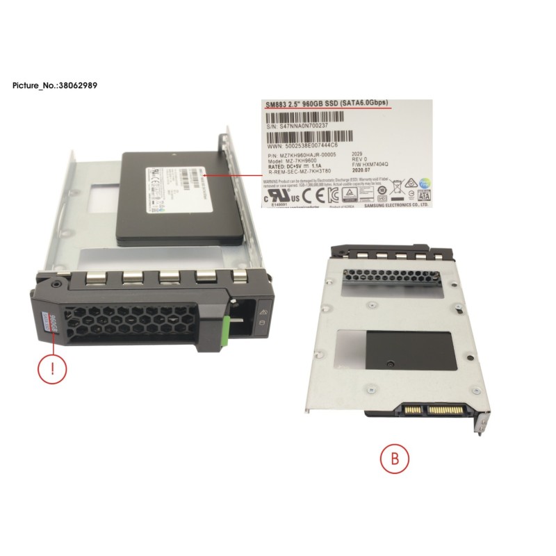 38062989 - SSD SATA 6G 960GB MIXED-USE 3.5  H-P EP