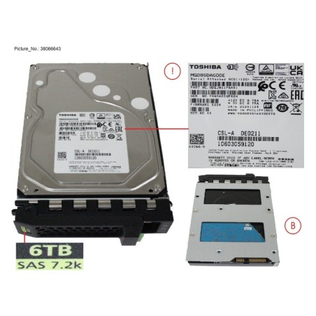 38066643 - HD SAS 12G 6TB 7K2 512E HOT PL LFF BC NU