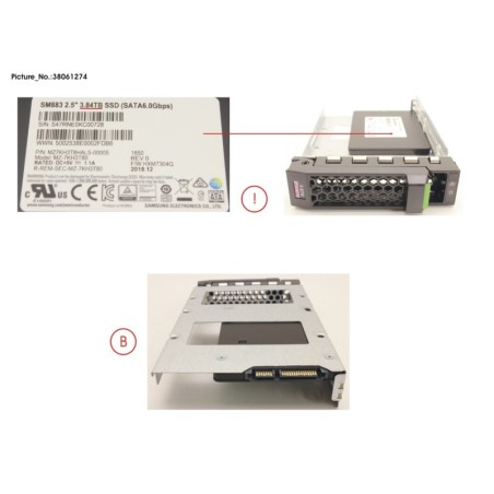 38061274 - SSD SATA 6G 3.84TB MIXED-USE 3.5  H-P EP