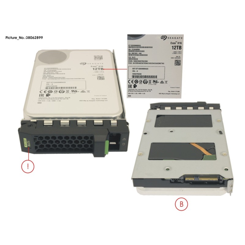 38062899 - HD SAS 12G 12TB 7.2K 512E HOT PL 3.5  BC