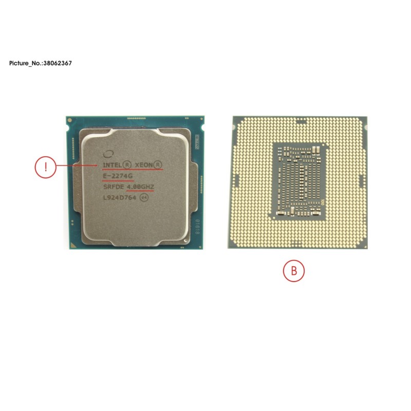 38062367 - CPU XEON E-2274G 4.0GHZ 83W